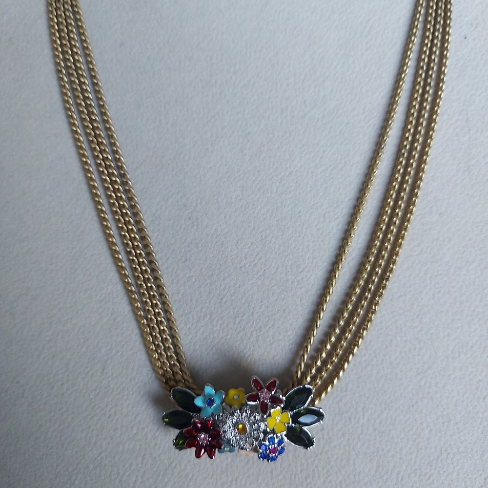 Floral Multicolor Necklace Charm